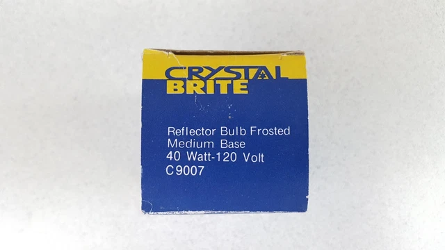 Crystal Brite, C9007, 40Watt-120V, Reflector Bulb Frosted Medium Base, brand new