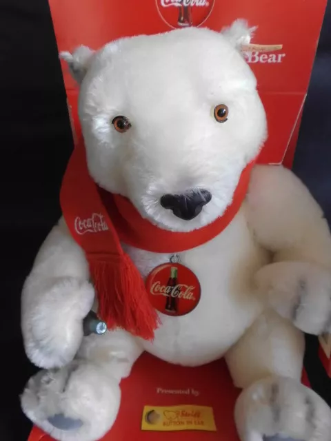 Steiff Coca Cola Polar Bär 35 cm EAN 670336 Lim. Auflage siehe Fotos