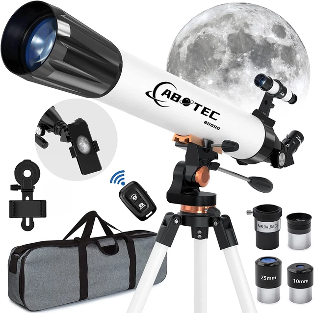 Telescope for Adults Astronomy, 90Mm Aperture 800Mm Refractor (32X-400X)