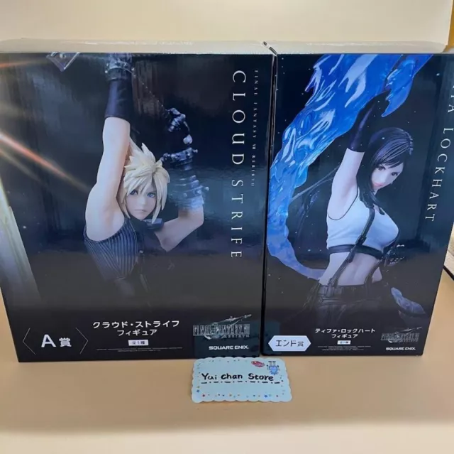 Final Fantasy VII FF7 Rebirth Kuji Tifa & Cloud Figure set A &End SQUARE ENIX