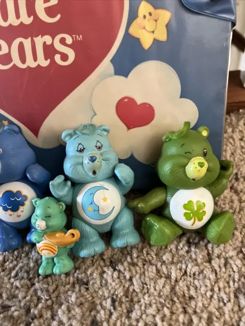 Kenner Care Bears Case and 4 PVC Posable Figures 80's Vintage 3