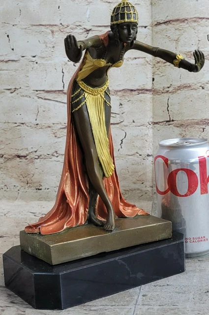 Claire Colinet Solid Real Bronze Hindu Dancer Great Detailed Bronze Sculpture