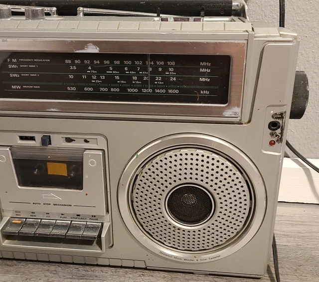 VINTAGE AIMOR ST804FS2 Boombox Stereo Ghettoblaster *Cassette Does Not