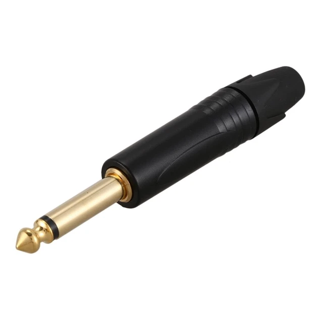 Gofessional 2 Pole 6.35 mm 6.5mm Stereo Jack Plug Neutrik 6.35mm Jack Black K8F4 2