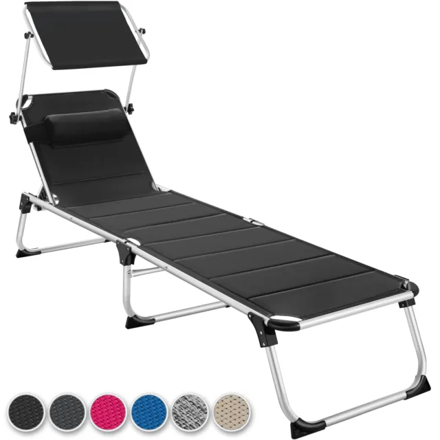 Sun Shade Lounger Pillow Backrest Collapsible Portable Patio Garden Beach New