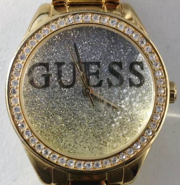 Montre Guess - Femme - Dorée Et Strass - Bracelet En Metal Doré