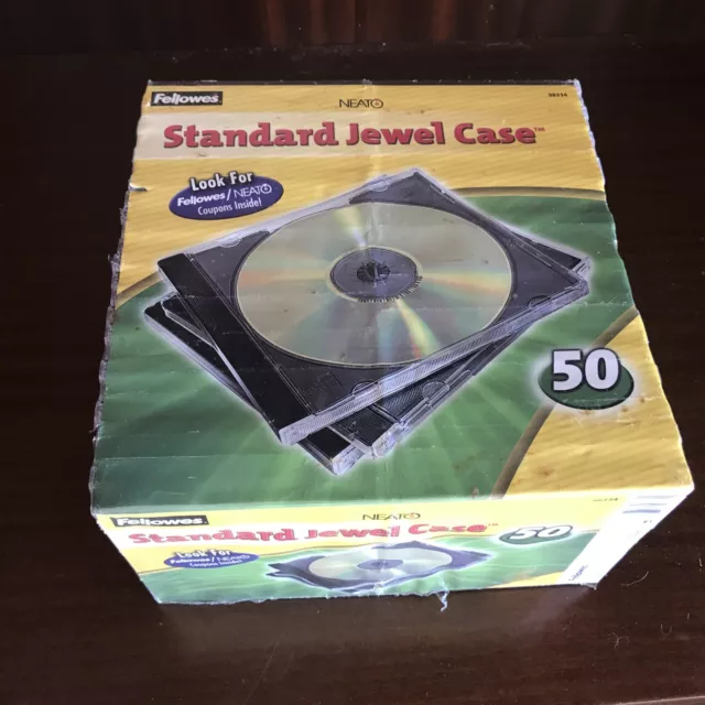 27 Fellowes Neato Standard  CD DVD Jewel Cases  Open Package.