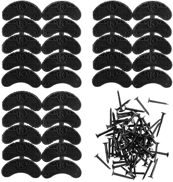 Heel Plates 30PCS Rubber Shoes Heel Taps Tips Repair Pad Replacement for Boots
