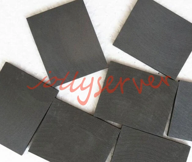 New 5pcs 99.99% Pure Graphite Electrode Rectangular Plate Sheet 50 40 3mm