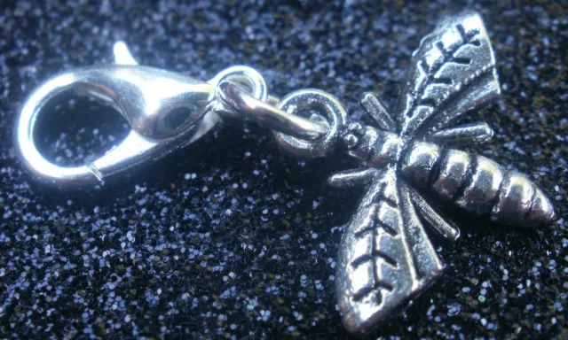 10 Silver Bee Clip on Charms for Bracelets Wholesale Jewellery Job Lot