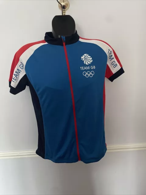 Ladies Team GB Cycling Jersey Top Fitted Size Large L UK16-18