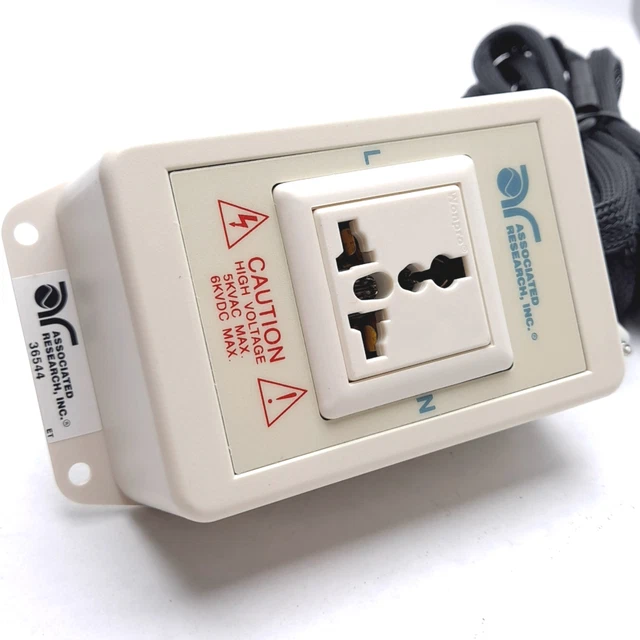 Associated Research 36544 Receptacle Adapter Box, Universal US 10FT 5KVAC 6KVDC