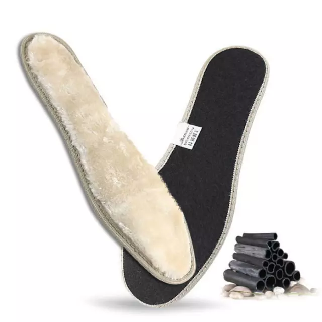 Warm Thick Plush Shoe Inserts w/Bamboo Charcoal Soles for Boots Sports Shoes