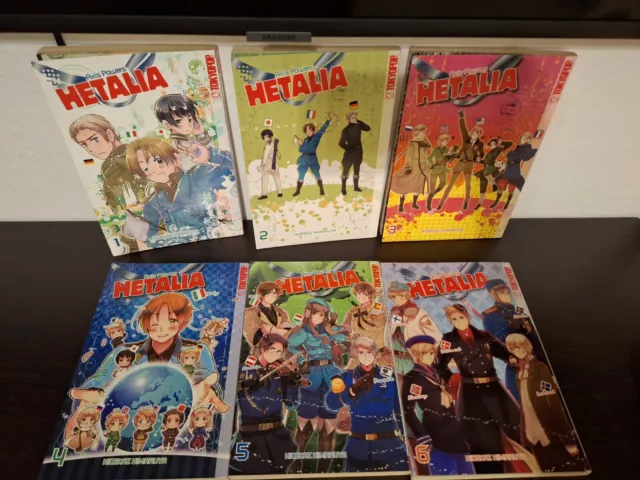 Hetalia Axis Powers Band 1-6 Deutsch SEHR GUTER ZUSTAND