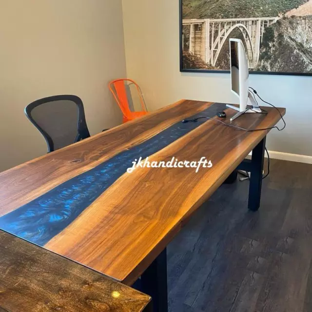 Made To Order Epoxy Table Top Walnut Resin River Table Top Cruise Cabin Room