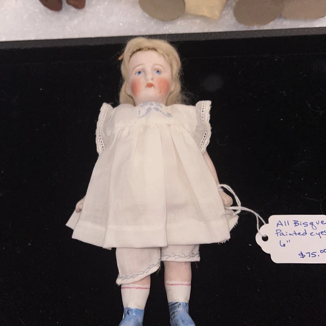 Antique All Bisque Doll 6” 5 PCs. German