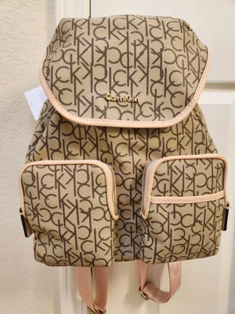 Calvin Klein Bag Purse Backpack Women's Tan Beige Lightweight Durable NWT