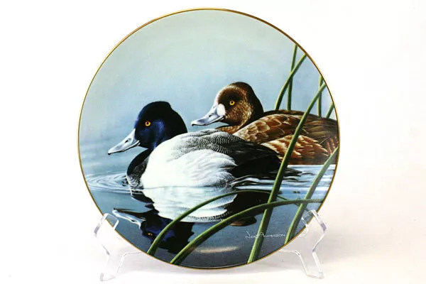 WS George 1990 The Lesser Scaup Federal Duck Stamp Fine China Plate Bradford