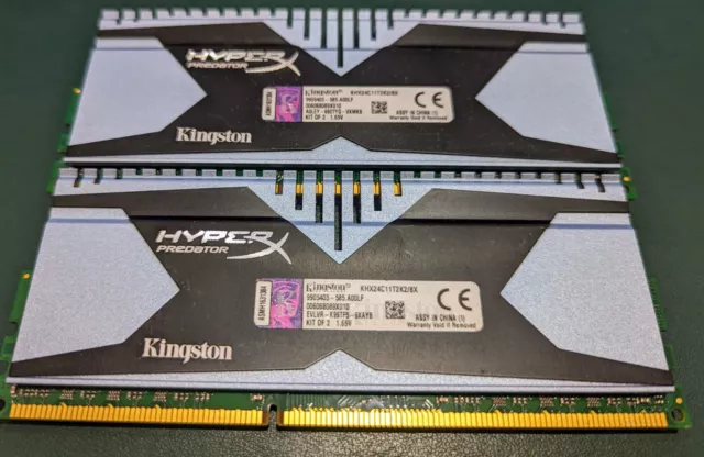 Kingston HyperX Predator 8G (2x4G) DDR3-2400 RAM kit KHX24C11T2K2/8X