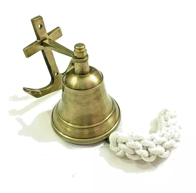 Anchor Ship Boat Wall Mount decor brass bell,antique brass hanging And Wall Bel