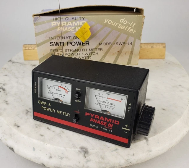 Pyramid Phase III Model SWR-14 SWR & Power Meter For CB Radio 10 100 Watt In Box Pyramid Phase III Model SWR-14 SWR & Power Meter For CB Radio 10 100 Watt In Box