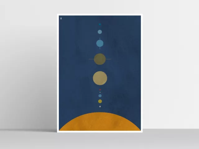 Solar System Poster - A1, A2, A3 Classic Astronomy Planets Stars Space Print