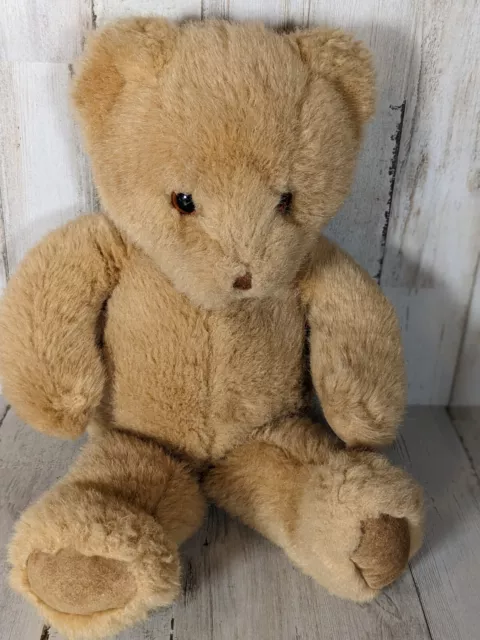 Vtg Russ Berries Classic Light Tan Teddy Bear 14 In Tall Great Condition