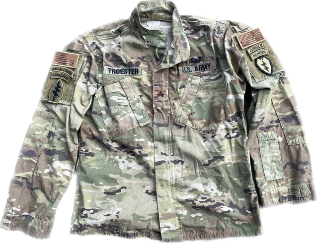 Veste Multicam US Army Ocp 9 Patchs – Captain Hattaway 4th Division Raider, Taille SL