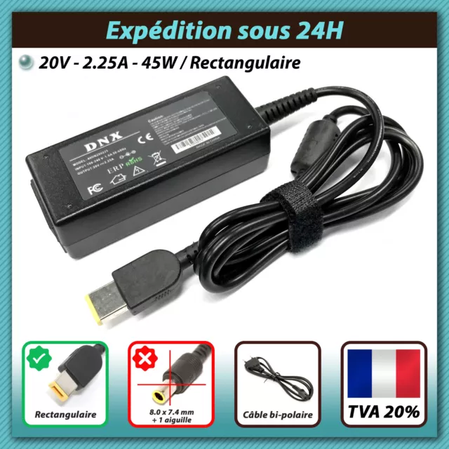 Chargeur d'Alimentation Pour  Lenovo V130-15IKB 81HN AC Adaptateur Chargeur 45 W