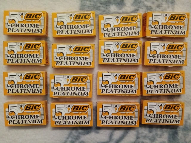 Bic Lot Chrome Platinum 16 x 5 Lames Double Tranchant