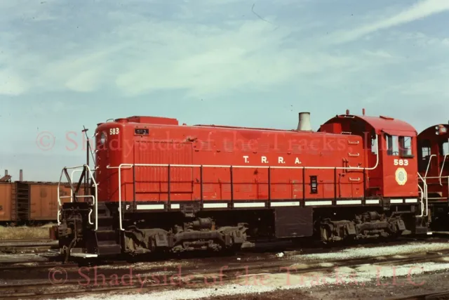 Terminal Railroad Ass'n of St Louis TRRA ALCO Diesel Loco #583 Orig Slide 1970