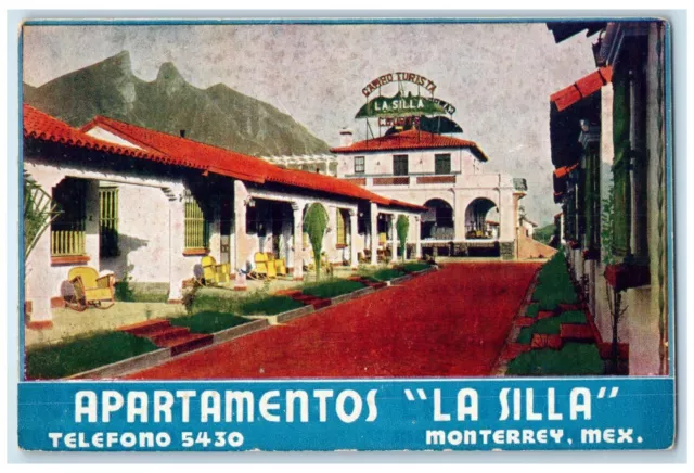 c1950's Apartamentos "La Silla" Monterrey Nuevo Leon Mexico Vintage Postcard