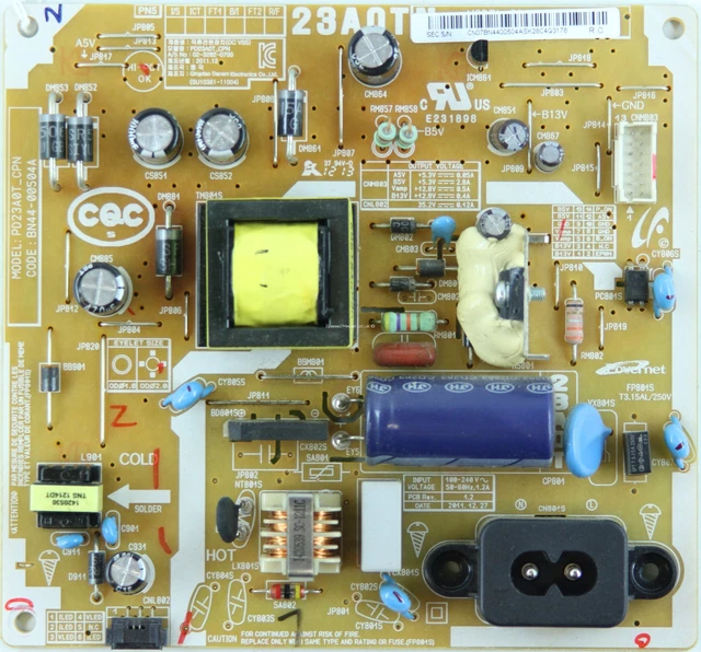 Carte D'alimentation Samsung BN44-00425A - Pour Téléviseur UA60D6600VJ, Testée