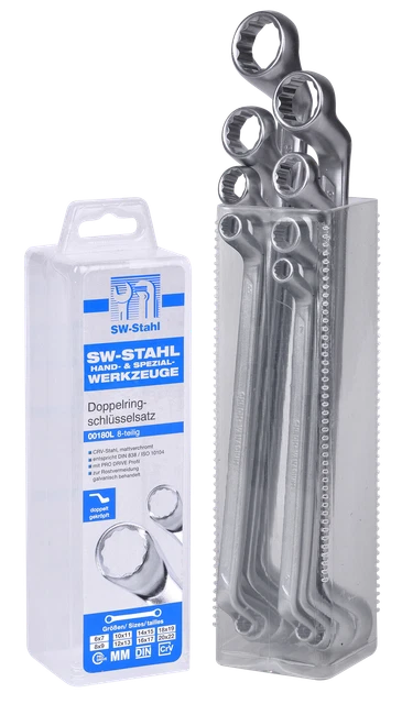 Sw- Acciaio 8 Pz. Set Chiave a Doppio Anello Chiave 6 - 22 MM a Gomito Strumento