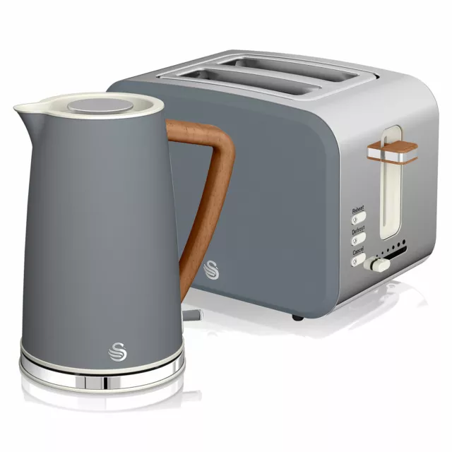 Set Petit-déjeuner Bouilloire Sans Fil 1,7 L Grille-pain 2 Nordic Bleu 2200 Bleu Stp2090bluneu