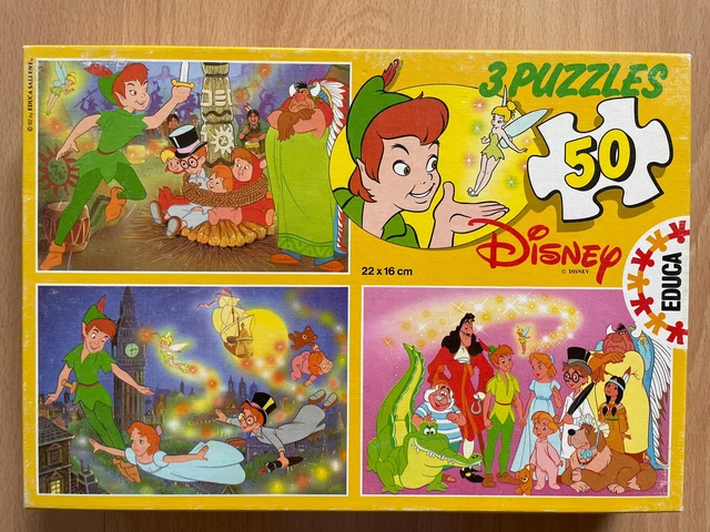 PUZZLE EDUCA - 3 x 50 Teile - Walt Disney - Peter Pan - RAR £2.56 ...