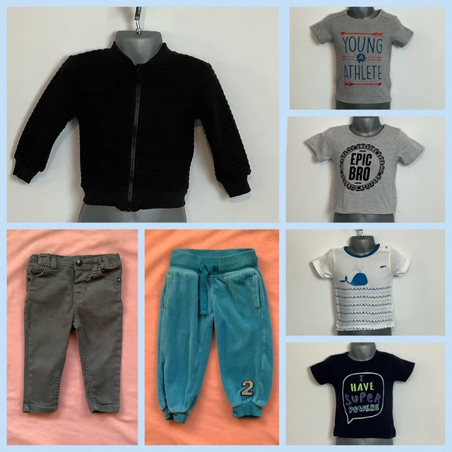 Baby Boys Clothes Bundle Trousers & Tops 9-12 months - Choose Item