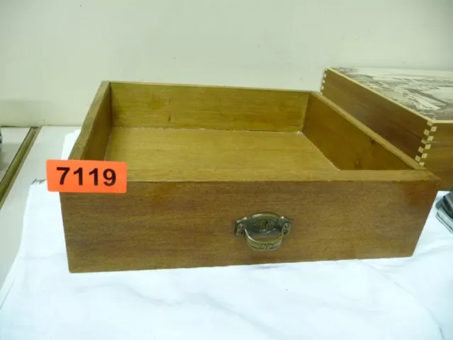 7119. Alte Jugendstil Holzschublade Holz Schub Schublade Aufbewahrung