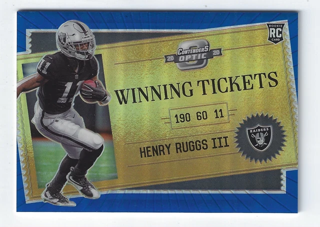 2020 Panini Contenders Optic Winning Tickets Blue #23 Henry Ruggs III