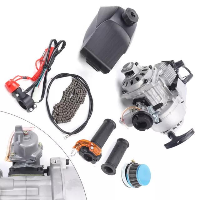 49CC 2-Stroke Gas Engine Motor Pull Start For Pocket Mini Dirt Bike ATV Scooter