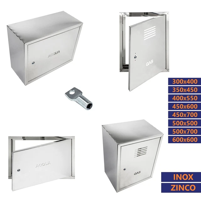 Cassetta Contatore Gas In Acciaio Zincato | Kit Di Montaggio Per Contatore Gas - Dimensioni 70x40x25 Cm - Foto 8