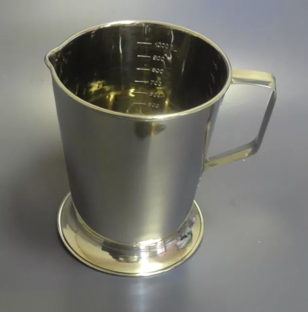 Surgical  Veterinary  Medical St Steel Graduated Measuring Jug 1 Ltr CE  New