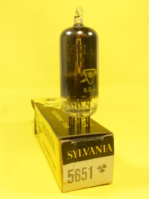 one radio tube valve lampe 5651 Sylvania boxed never used NOS & NIB