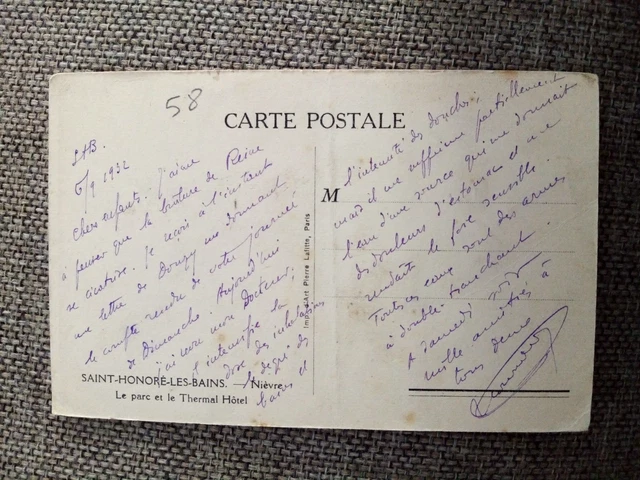 Cpa Saint Honore Les Bains Le Parc Et Le Thermal Hotel 2