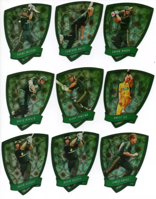 2009-10 CRICKET AUSTRALIA DIE-CUT - 18 x BULK MINT CARD LOT / SET ODI TEAM