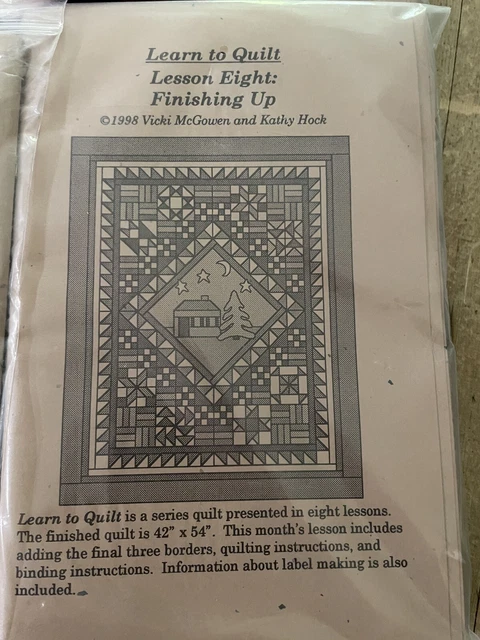"Learn To Quilt"" Un Kit De Edredón 1998 De Vicki Mcgowen Y Kahty Hock