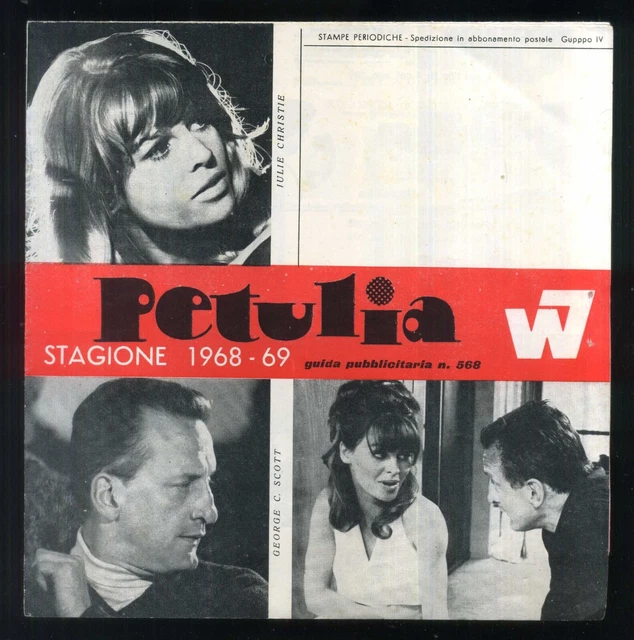 Cinema Guida Pubblicitaria Warner Bros - Julie Christie  George C. Scott