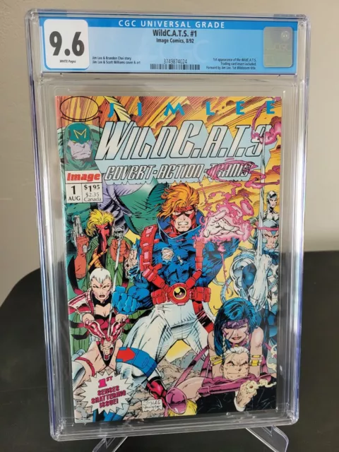 Wildcats #1 Cgc 9.6 Graded Image Comics 1992 1St Appearance! Jim Lee Cover & Art