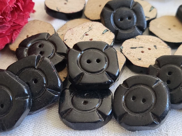 20 Pièces Bouton En Bois Dentelle Forme Fleur Bouton De