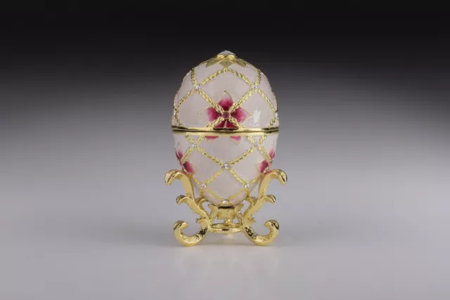 Faberge Ei  & Harfe Kasten von Keren Kopal mit oesterreichischen Kristallen